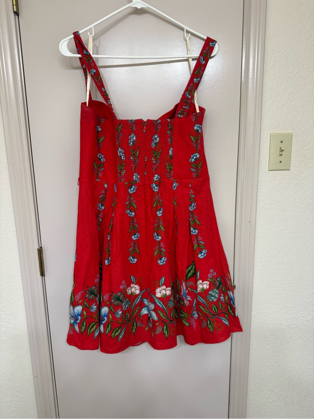 FARM Rio Red Floral V-Neck Mini Dress - Picture 3 of 4
